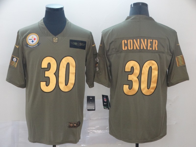 Men's Pittsburgh Steelers James Conner #30 Brown Jersey